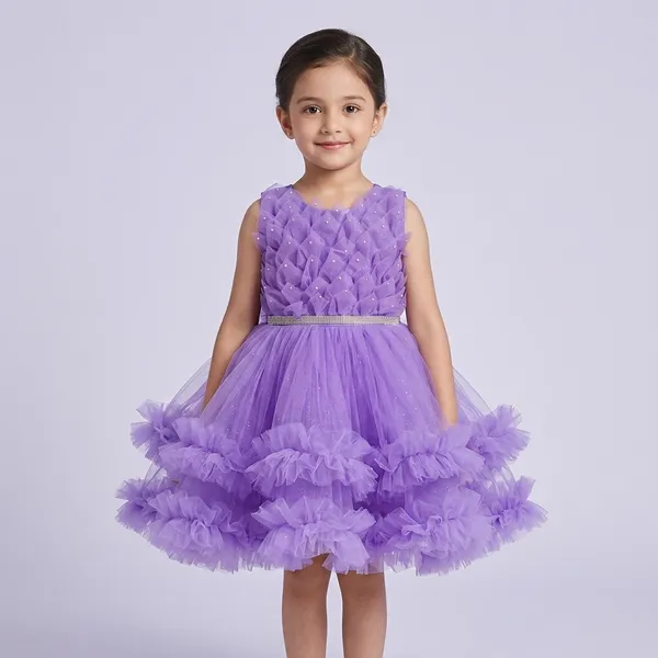Violet_Sparkle_Net_Fabric,_Inner_Material_Cotton_Dress_For_Girls