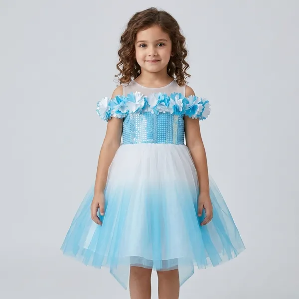 Light_Blue_Outer_Synthetic,_Inner_Cotton_Dress_For_Girls