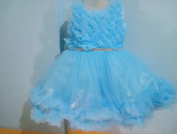 Light_Sky_Blue_Sparkle_Net_Fabric,_Inner_Material_Cotton_Dress_For_Girls