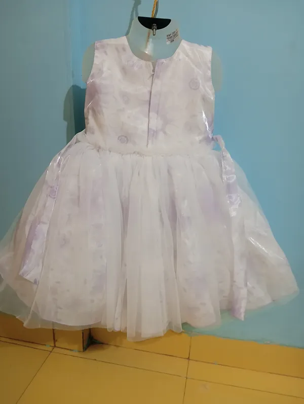 Light_Purple_&_Lavender_Digital_Print_Silky_Net_Fabric,_Inner_Material_Cotton_Dress_For_Girls