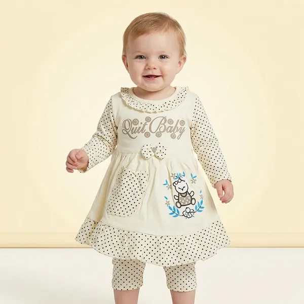 Soft_Cream_Cotton_Dress_For_Girls