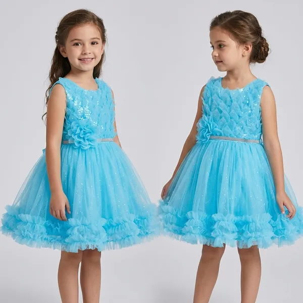 Light_Sky_Blue_Sparkle_Net_Fabric,_Inner_Material_Cotton_Dress_For_Girls