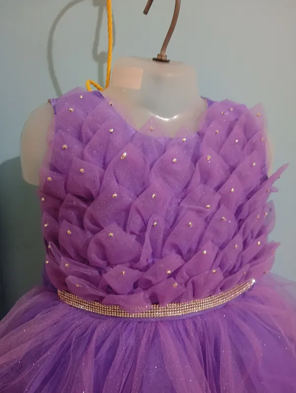 Violet_Sparkle_Net_Fabric,_Inner_Material_Cotton_Dress_For_Girls