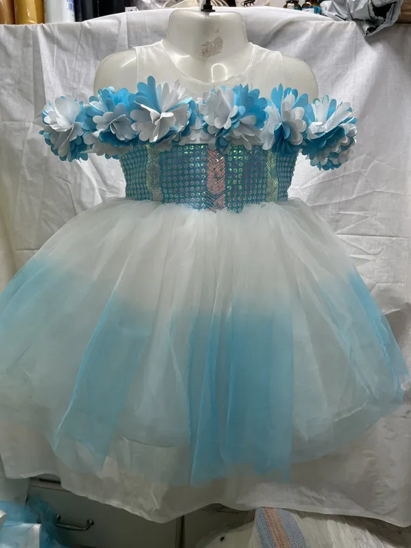 Light_Blue_Outer_Synthetic,_Inner_Cotton_Dress_For_Girls