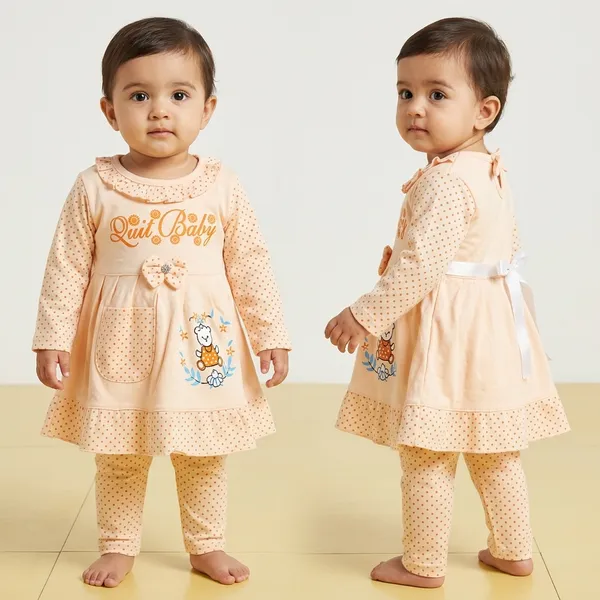 Soft_Peach_Cotton_Dress_For_Girls