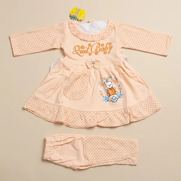 Soft_Peach_Cotton_Dress_For_Girls