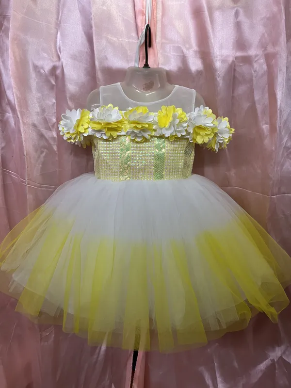 Yellow_Outer_Synthetic,_Inner_Cotton_Dress_For_Girls