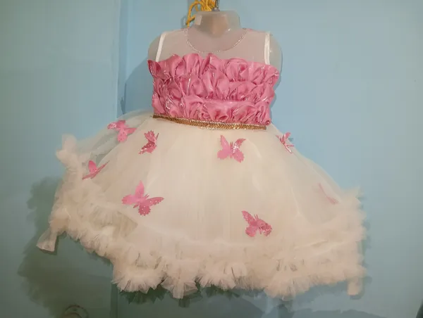 Rose_Pink_Pal_Net_Fabric,_Inner_Material_Cotton_Dress_For_Girls