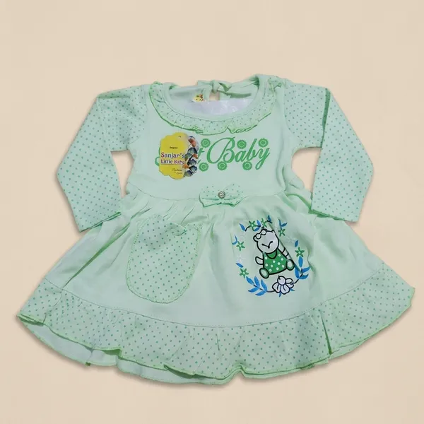 Mint_Green_Cotton_Dress_For_Girls