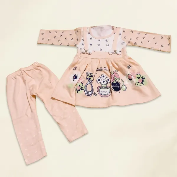 Soft_Peach_Cotton_Dress_For_Girls