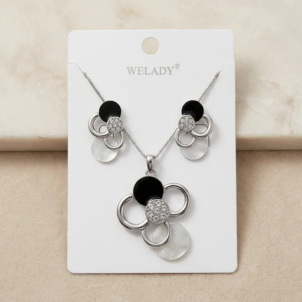 Silver_Mickey_Mouse_Crystal_Pendant_Necklace_Set_For_Women