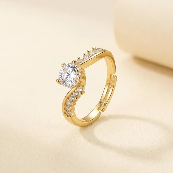 Pink_American_Diamond_Gold_Plated_Cubic_Zirconia_Adjustable_Ring_For_Women