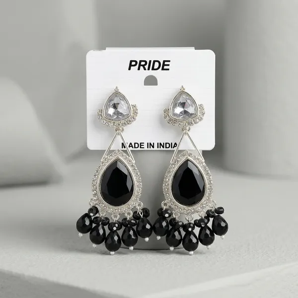 Gold_Black_Stainless_Steel_Teardrop_Crystal_Chandelier_Earrings_For_Women