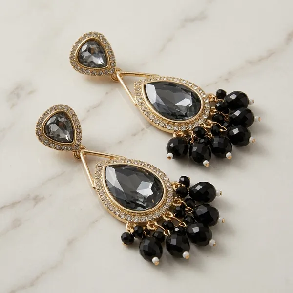 Gold_Black_Stainless_Steel_Teardrop_Crystal_Chandelier_Earrings_For_Women