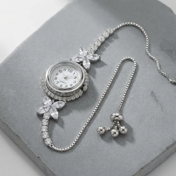 Silver_Crystal_Floral_Watch_Bracelet_For_Women