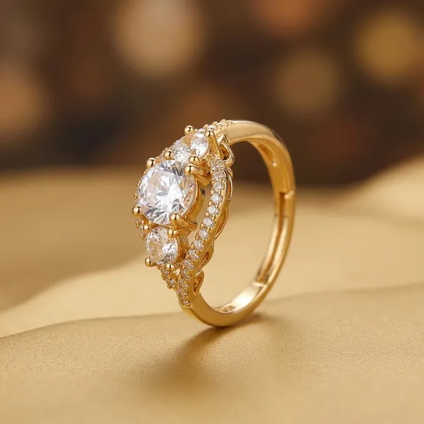 Pink_American_Diamond_Crystal_Gold_Tone_Ring_For_Women