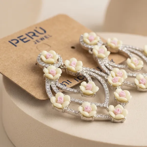 Silver_Stainless_Steel_White_Floral_Rhinestone_Chandelier_Earrings_For_Women