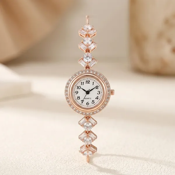 Rose_Gold_Crystal_Chain_Bracelet_Watch_For_Women