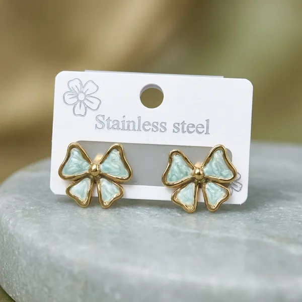 Mint_Green_Enamel_Four_Leaf_Clover_Stainless_Steel_Stud_Earrings_For_Women