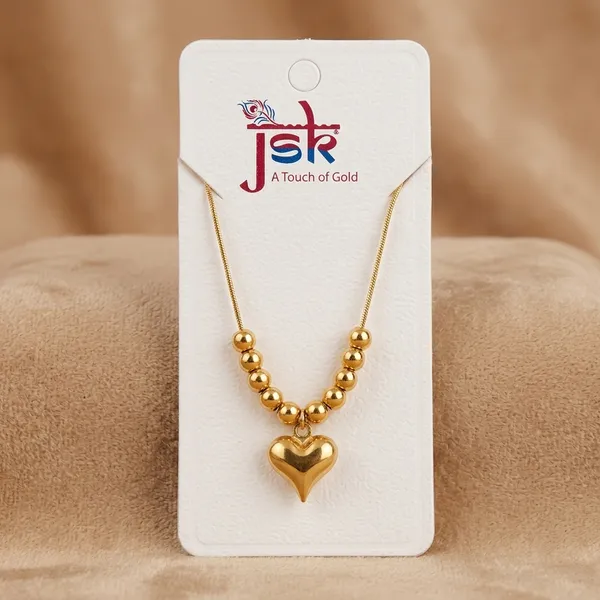 Gold_Anti_Tarnish_Heart_Pendant_Beaded_Necklace_For_Women