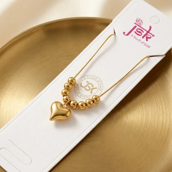 Gold_Anti_Tarnish_Heart_Pendant_Beaded_Necklace_For_Women