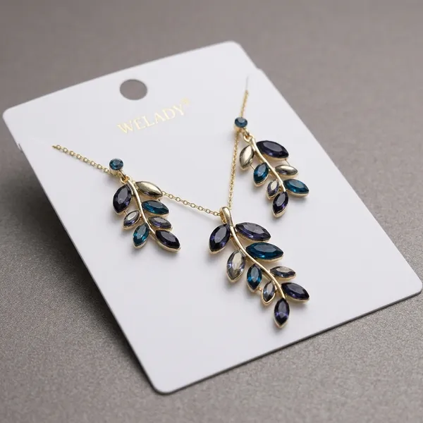 Gold_Blue_Crystal_Leaf_Necklace_And_Earrings_Set_For_Women
