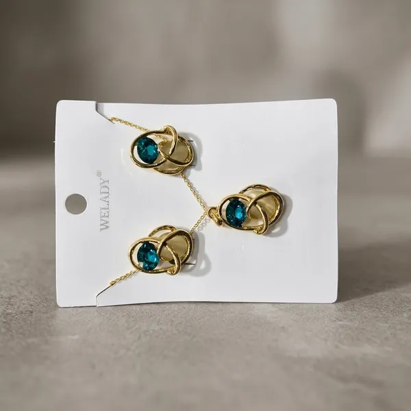 Gold_Blue_Stone_Heart_Pendant_Stainless_Steel_Necklace_Set_For_Women