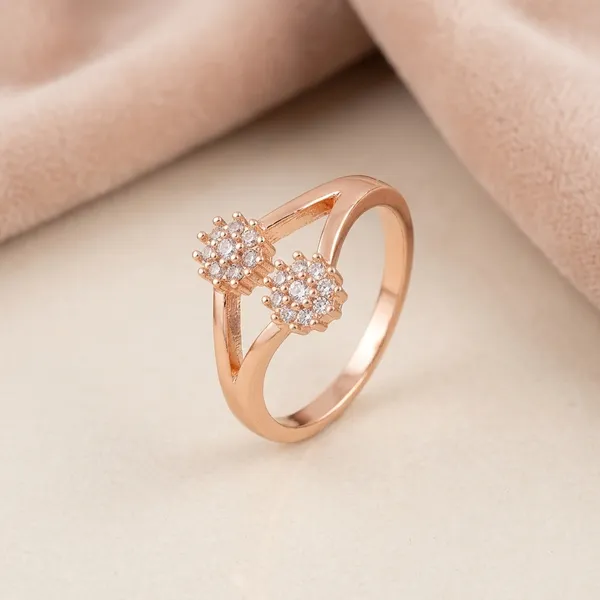 Rose_Gold_Floral_Cluster_Adjustable_Ring_For_Women