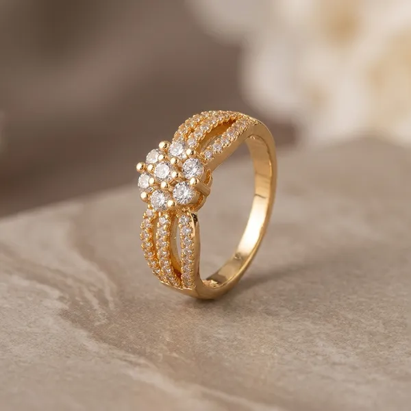Gold_Crystal_Cluster_Floral_Ring_For_Women