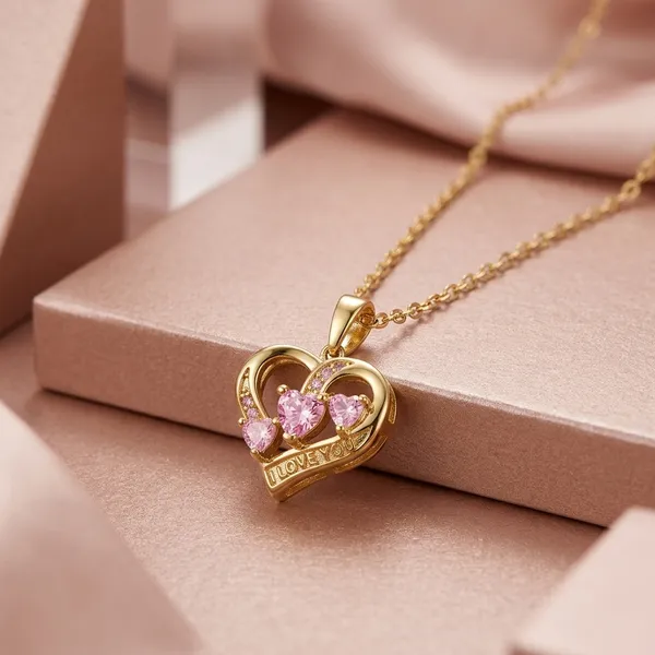Gold_Pink_Anti_Tarnish_Heart_Pendant_Pink_Stone_Necklace_For_Women