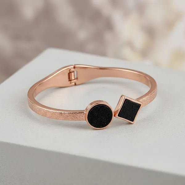 Rose_Gold_Black_Oval_Stone_Hinged_Cuff_Bracelet_For_Women