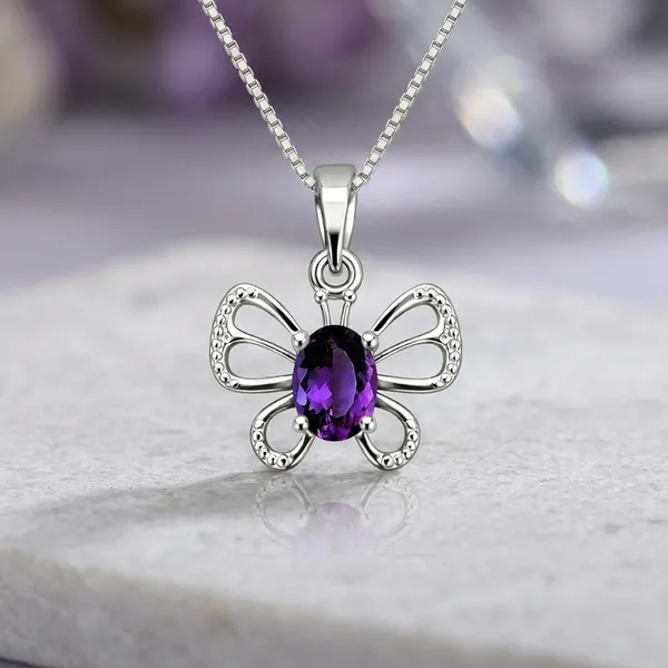 Silver_Purple_Stainless_Steel_Amethyst_Wings_Pendant_For_Women