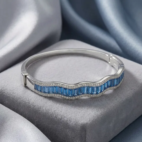 Silver_Blue_Sterling_Wave_Kada_For_Women