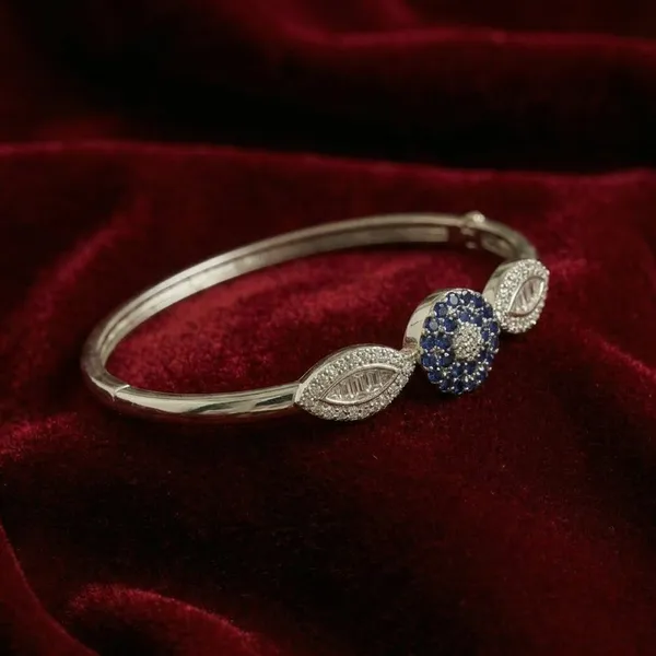 Silver_Sterling_Nitya_Blue_Stone_Kada_For_Women
