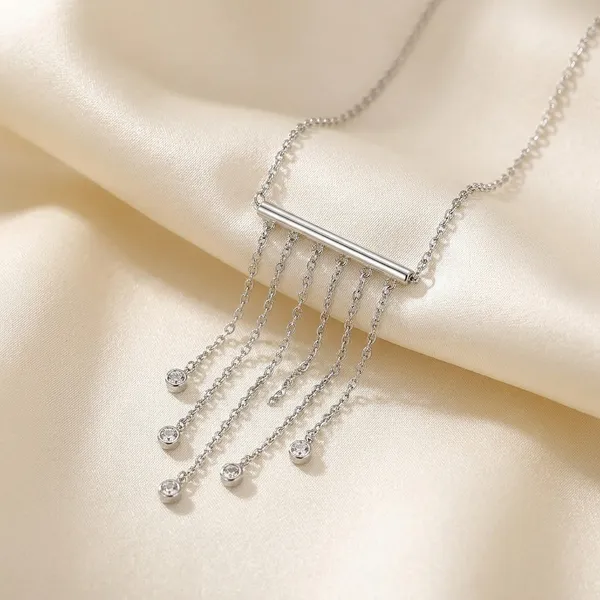 Silver_Sterling_Cascade_Multi_Chain_Bar_Pendant_For_Women