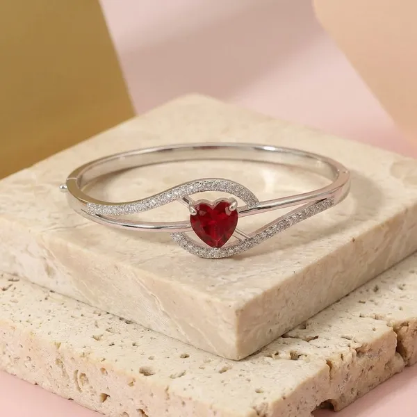 Silver_Red_Sterling_Heart_Stone_Curved_Wave_Kada_For_Women