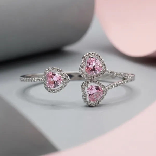 Pink_Silver_Sterling_Trinity_Heart_Stone_Kada_For_Women