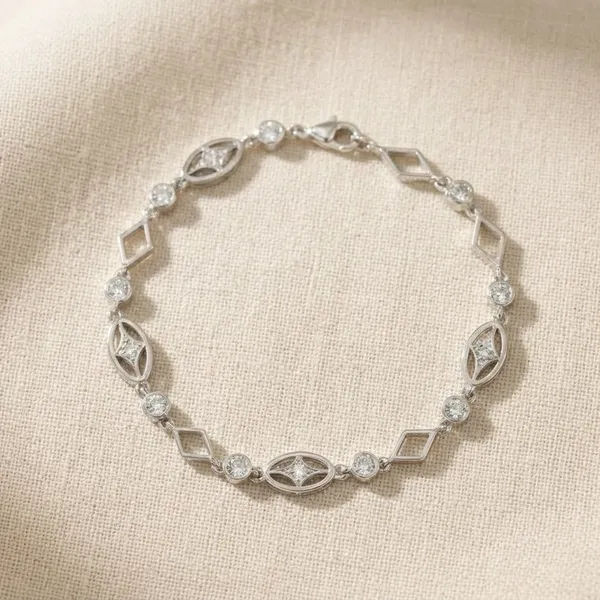 Silver_Sterling_Cz_Lyra_Bracelet_For_Women