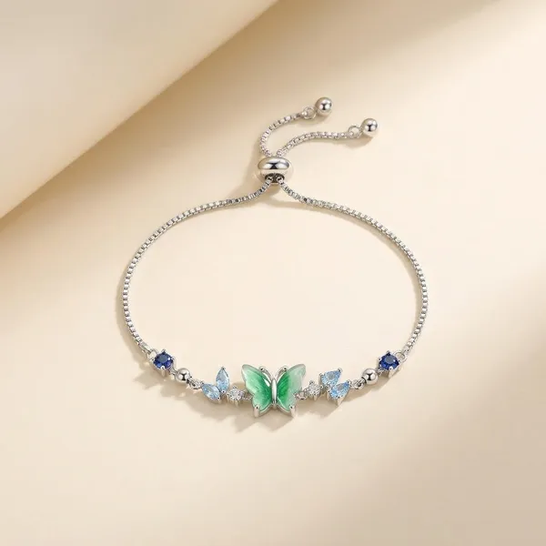 Silver_Sterling_Butterfly_Cz_Adjustable_Bracelet_For_Women