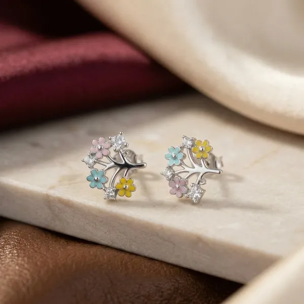 Silver_Sterling_Spring_Stud_Earrings_For_Women