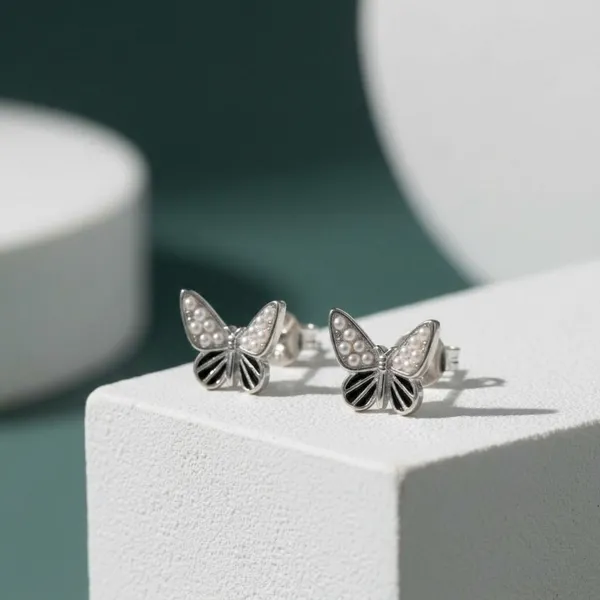 Silver_Sterling_Butterfly_Pearl_Earrings_For_Women