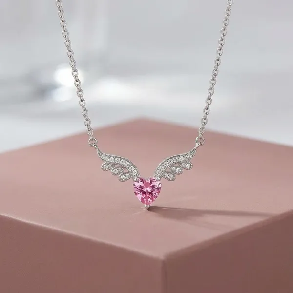 Silver_Sterling_Angel_Wings_Crystal_Pendant_For_Women