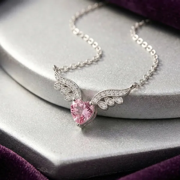 Silver_Sterling_Angel_Wings_Crystal_Pendant_For_Women