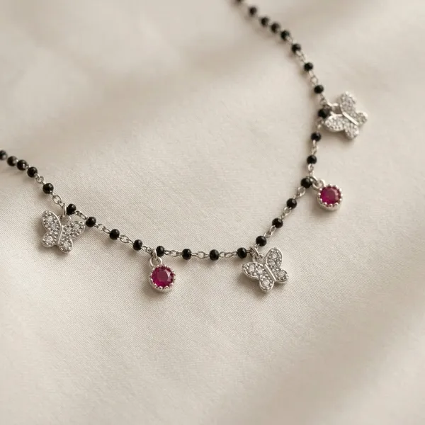Silver_&_Black_Sterling_Butterfly_Charm_Mangalsutra_For_Women