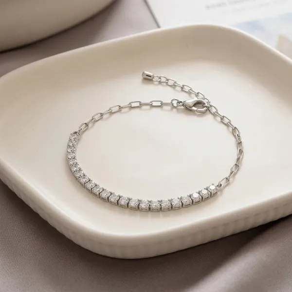 Silver_Sterling_Split_Symmetry_Tennis_Bracelet_For_Women