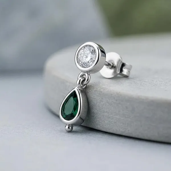 Green_Sterling_Silver_Stud_Earrings_For_Women