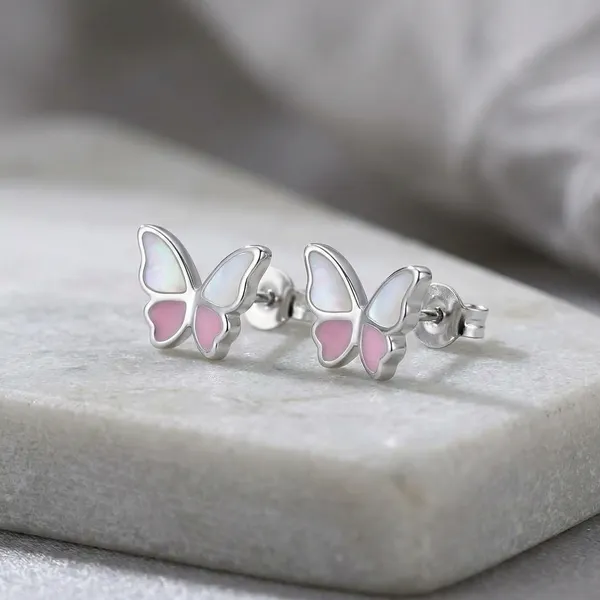 Silver_Pink_Sterling_Glasswing_Earrings_For_Women