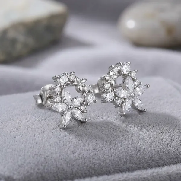 Silver_Sterling_Mistletoe_Earrings_For_Women