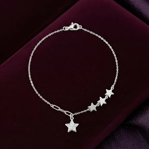 Silver_Sterling_Rhodium_Plated_Estrella_Link_Bracelet_For_Women