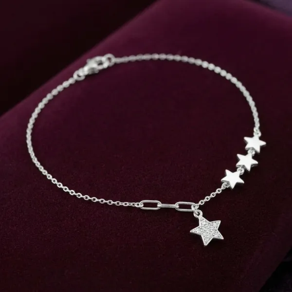 Silver_Sterling_Rhodium_Plated_Estrella_Link_Bracelet_For_Women
